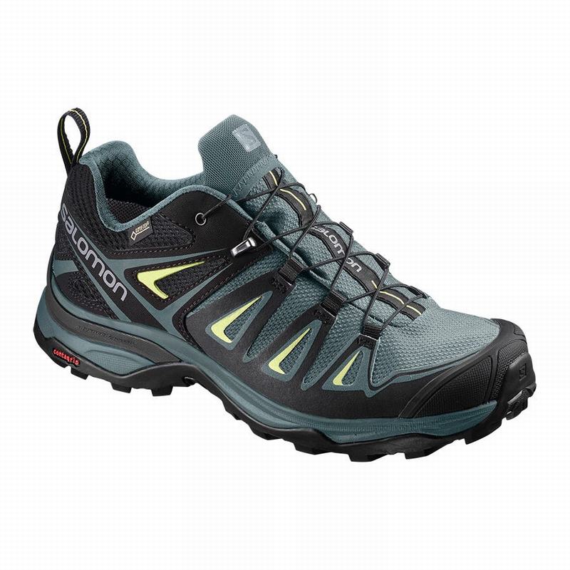 Salomon Singapore Womens Hiking Shoes - X ULTRA 3 GORE-TEX Green/Black | 92475-KSPX